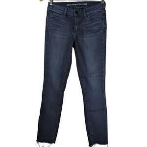 Articles of Society Carly Cut Off Hem Brooks Dark Wash Skinny Jeans Size 26